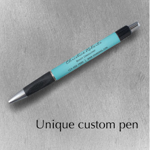 Custom Elegant Blue Aquamarin Business Promotion Kugelschreiber