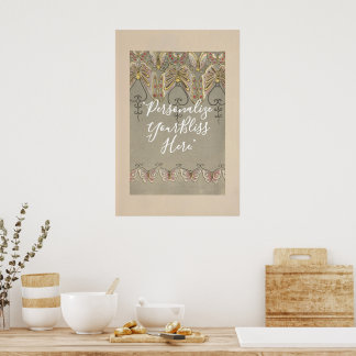 CUSTOM Elegant Butterfly Chandelier Art Print Poster