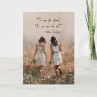 Custom Elegant Floral Friendship Zitat Geburtstag