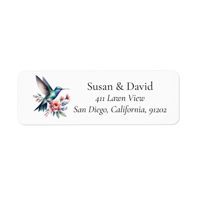 Custom Elegant Hummingbird Floral (Vorne)