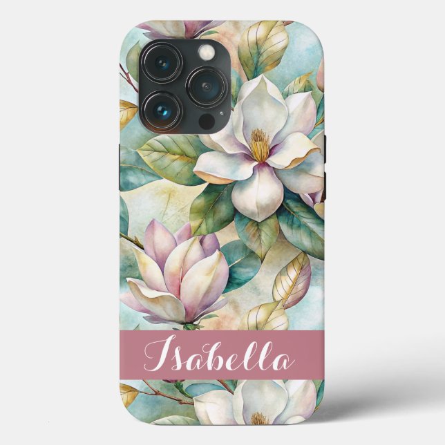 Custom Elegant Magnolias Case-Mate iPhone Hülle (Rückseite)