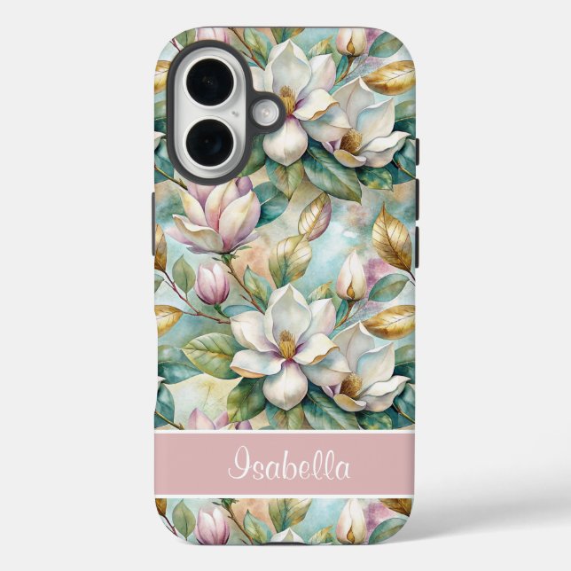 Custom Elegant Magnolias Case-Mate iPhone Hülle (Rückseite)