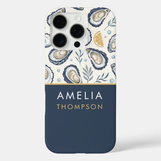 Custom Elegant Marine Oysters Case-Mate iPhone Hülle (Rückseite)