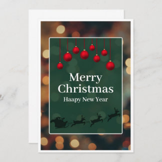 "Custom Elegant Mercury Christmas & New Year Card" Einladung