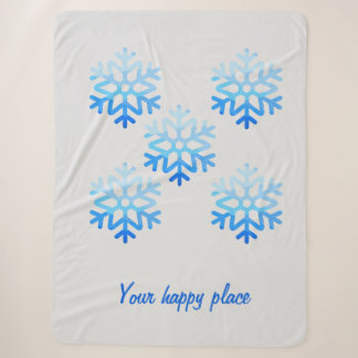 Custom Elegant Minimalistisch Geometric Snowflake Sherpadecke