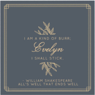 Custom Elegant Minimalistisch Witty Quote Navy Gol Aufkleber