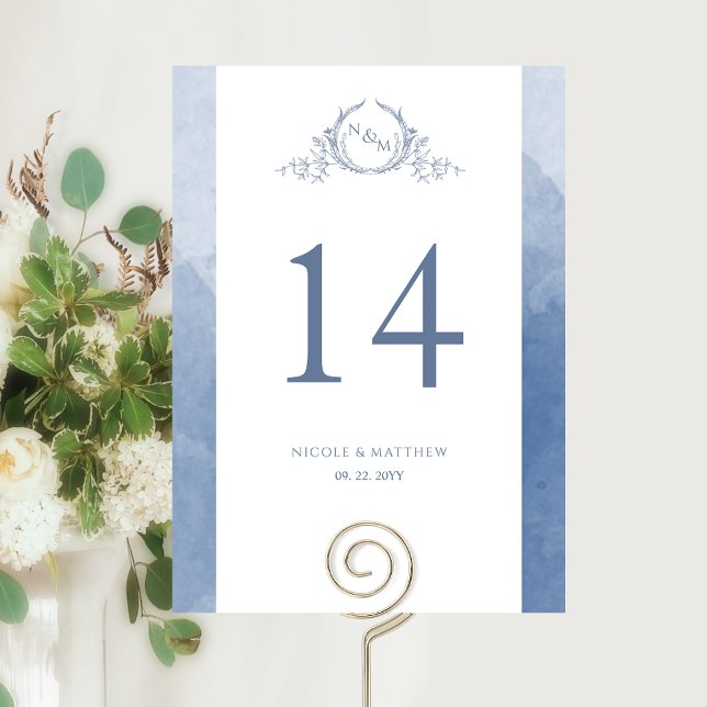 Custom, Elegant Monogram Dusty Blue Wedding (Von Creator hochgeladen)