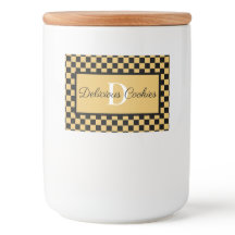 Custom Elegant Monogram Food Label for Events