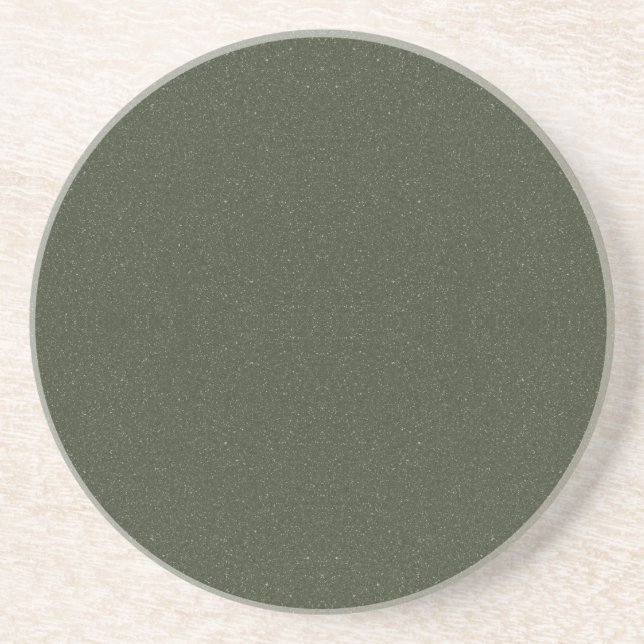Custom Elegant Moss Green Noise Sandstone Unterset Getränkeuntersetzer (Vorne)