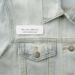 Custom Elegant No Background Business Employee ID Namensschild