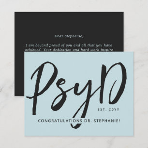Custom Elegant PsyD Doctor of Psychology Modern Karte