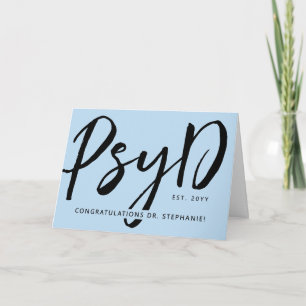 Custom Elegant PsyD Doctor of Psychology Modern Karte