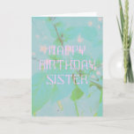 Custom Elegant Sister Birthday Karte<br><div class="desc">Ich habe selbst keine Schwestern, aber ich wurde mit zwei wunderschönen Töchtern gesegnet, die sehr nah sind. Ihre Beziehung ist sehr besonders, sie teilen Kleidung und Geschichten, verlassen sich gegenseitig auf Ratschläge und Liebe, so wie es nur Schwestern möglich ist. Es ist das Betrachten der liebenswerten Art, wie sie miteinander...</div>