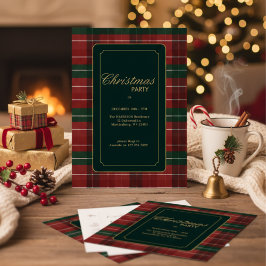 Custom Elegant Tartan Plaid  Christmas RSVP Feiertagskarte