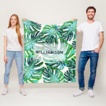 Custom Elegant Tropical Greenery Hawaii Leaf