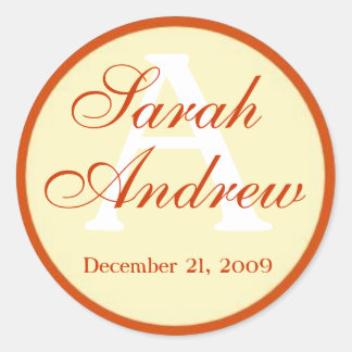 Custom Elegant Wedding Stickers