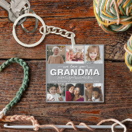 Custom Elegant Wir Liebe Sie Oma Foto Collage Schlüsselanhänger