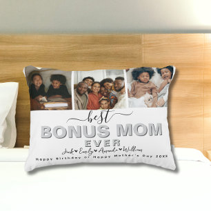 Custom Elegante Best Bonus Mama Ever Foto Collage Dekokissen