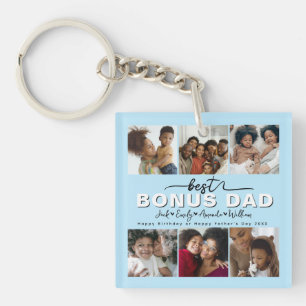 Custom Elegante Best Bonus Vater Foto Collage Schlüsselanhänger