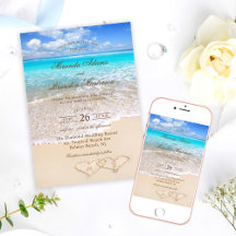 Custom Elegante Blue Ocean Tropical Beach Hochzeit