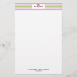 Custom Elegante Blumen Pastellfarben Horizontale S Briefpapier
