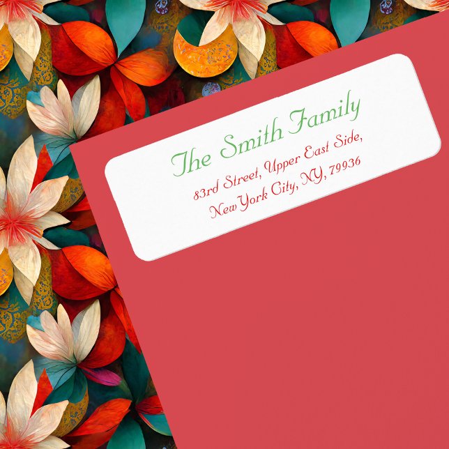 Custom Elegante Christmas Mail Rücksendeadresse La (Custom Elegant Christmas Mail Return Address Label)