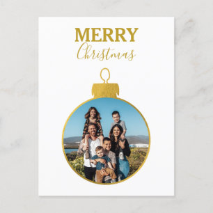 Custom Elegante Gold Foto Ornamente Weihnachten