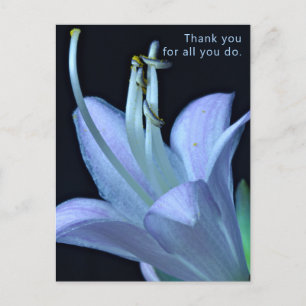 Custom Elegante Lavender Blume Danke Postcard Postkarte