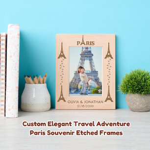 Custom Elegante Reisen Erlebnis Paris Souvenir Geätzte Rahmen