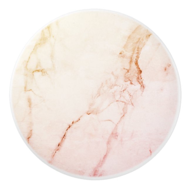 Custom Elegante Rose Gold Marmor Keramikknauf (Vorderseite)