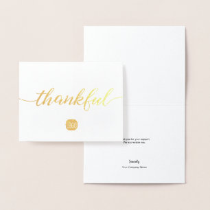 Custom Elegante Thankful Company Business Vielen D Folienkarte