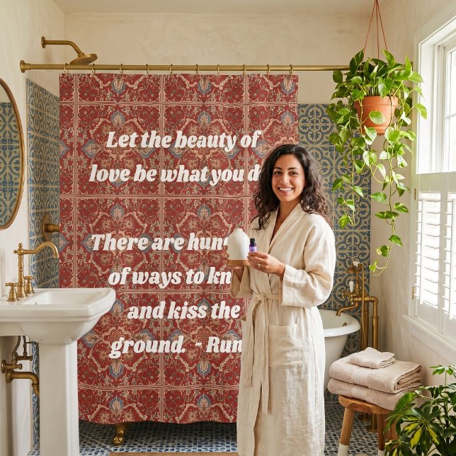 Custom Elegante Tile Muster iranische Geschenke fü Duschvorhang (Custom Elegant Tile Pattern Iranian Gifts for Her Shower Curtain)
