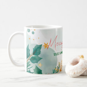 Custom Elegante Wasserfarbe Frohe Weihnachten Kaffeetasse