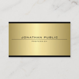 Custom Eleganter Glamour Gold Look Modern einfach Visitenkarte