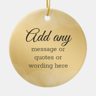 CUSTOM Elegantes Gold mit Bokeh Keramik Ornament