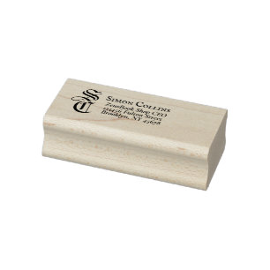 Custom Eleganto Mittelalterliche Monogramm-Rücksen Gummistempel
