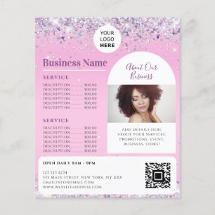 Custom Eleganto Promotional Esthetician Pink Flyer