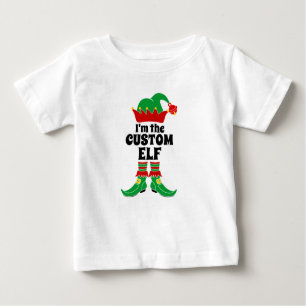 Custom Elf Ich bin der benutzerdefinierte Elf Erst Baby T-shirt