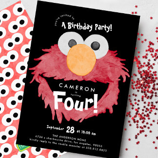 Custom ELMO Sesame Street Geburtstagsparty Einladung