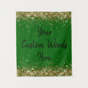 Custom Emerald Background Birthday Party Foto Stan Wandteppich