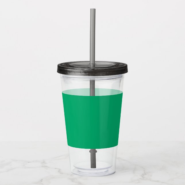 Custom Emerald Green Acrylic Tumbler mit Stroh Acryltrinkbecher (Vorderseite)