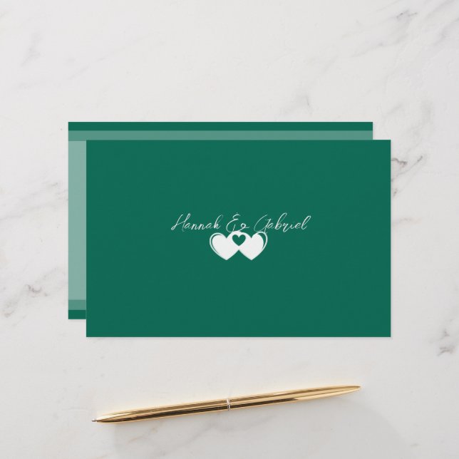 Custom Emerald Green Briefpapier (Vorderseite/Rückseite Beispiel)