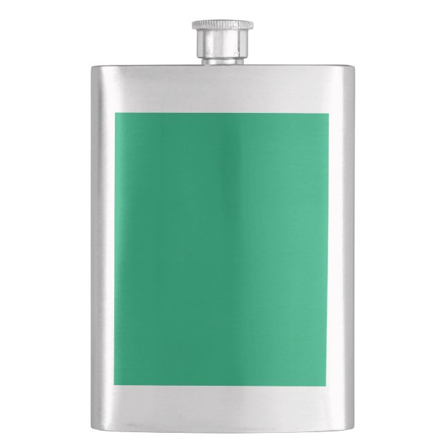 Custom Emerald Green Classic Flask Flachmann (Vorderseite)