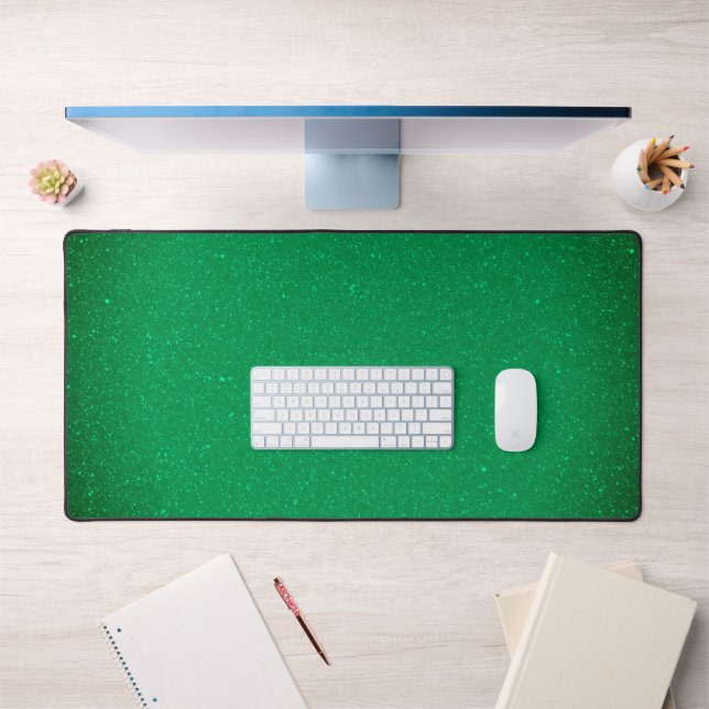 Custom Emerald Green Desk Mat - Sleek & Modern Schreibtischunterlage (Büro 1)
