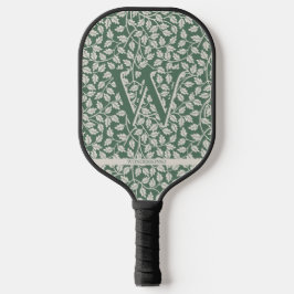 Custom Emerald Green Flower Pickleball Schläger