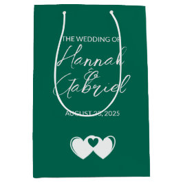 Custom Emerald Green Geschenktasche Mittlere Geschenktüte