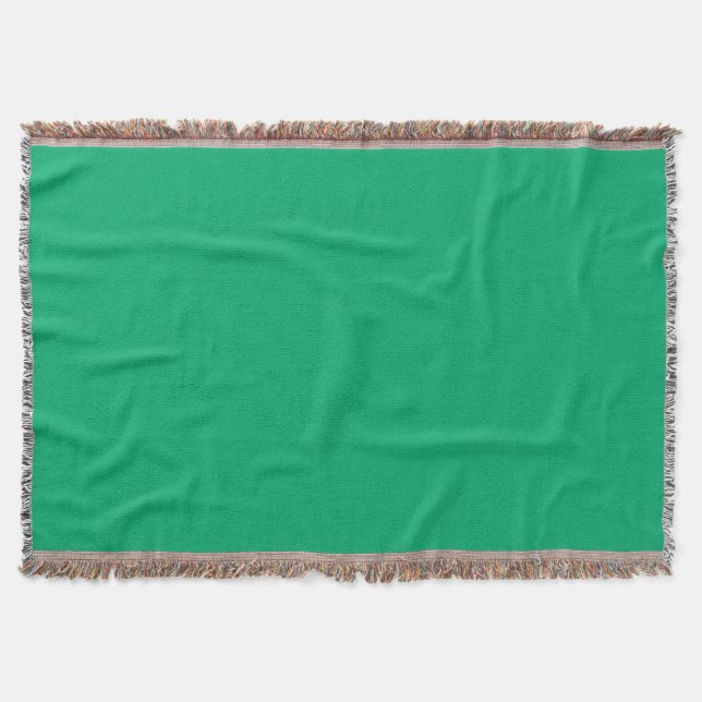 Custom Emerald Green Throw Blanket Decke (Vorderseite)