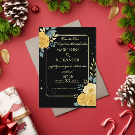 Custom Emerald & Ivory Botanical Invitation Acryleinladungen