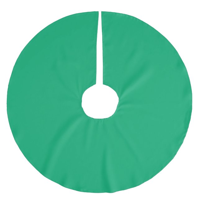 Custom Emerald Tree Skirt Polyester Weihnachtsbaumdecke (Vorderseite)