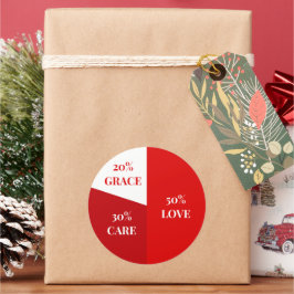 Custom Emotional Balance Pie Chart Poster  Runder Aufkleber